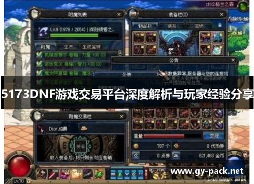 5173DNF游戏交易平台深度解析与玩家经验分享